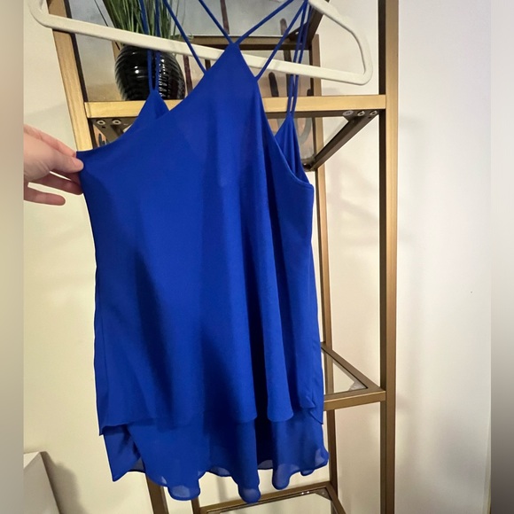 EUC Vibrant Blue top by Adrienne - size small - Picture 5 of 6